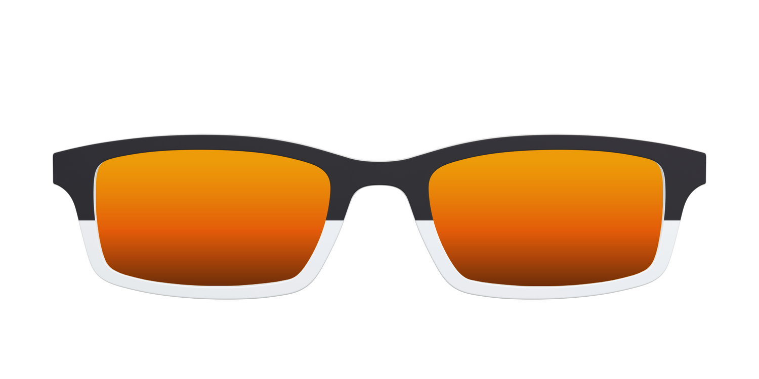 The Polarized Black & White Sun Top - Front Top Image - Pair Eyewear