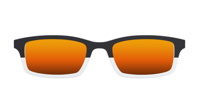 The Polarized Black & White Sun Top - Front Top Thumbnail - Pair Eyewear