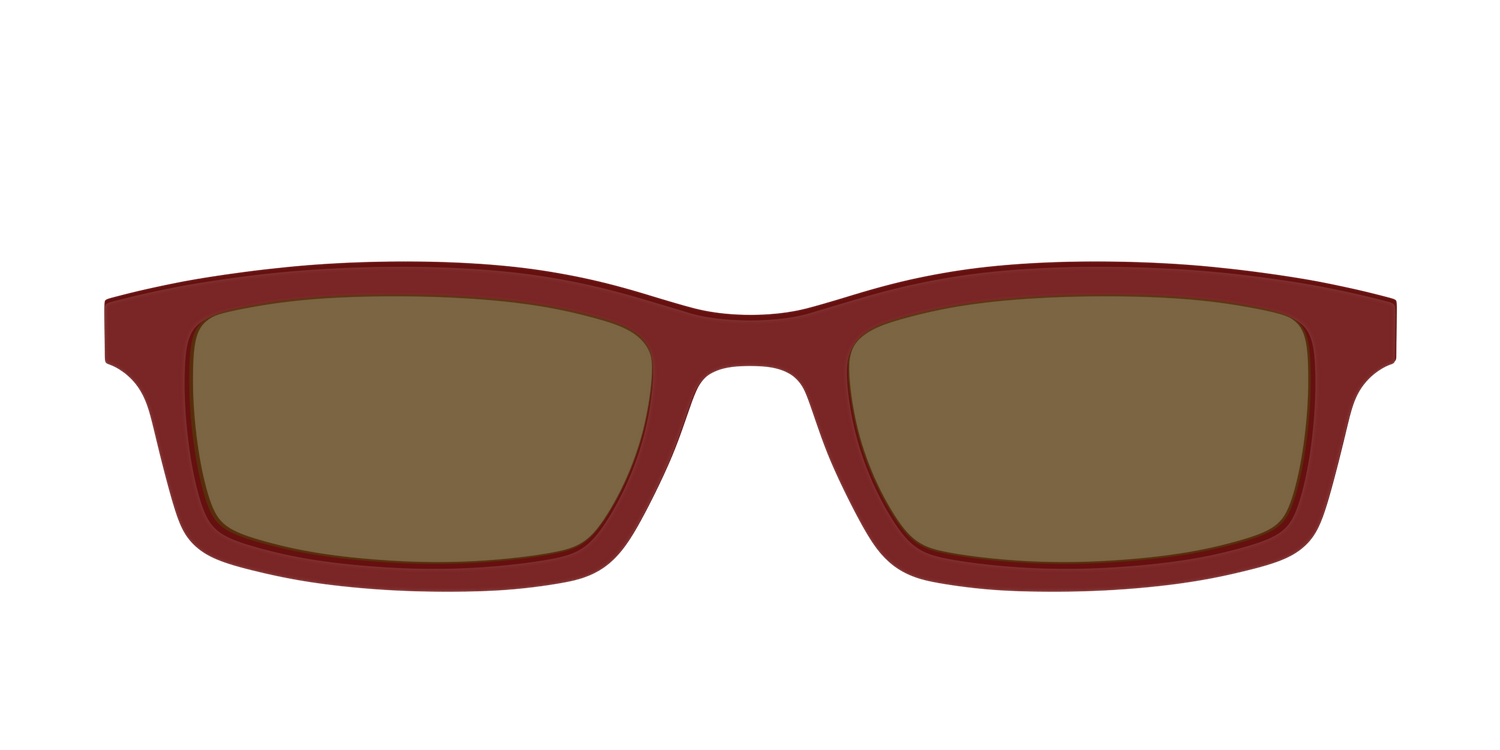 The Polarized Burgundy Sun Top - Angle Top Image - Pair Eyewear