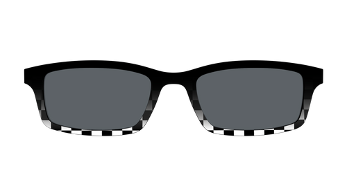 The Polarized Checkerboard Fade Sun Top - Pair Eyewear