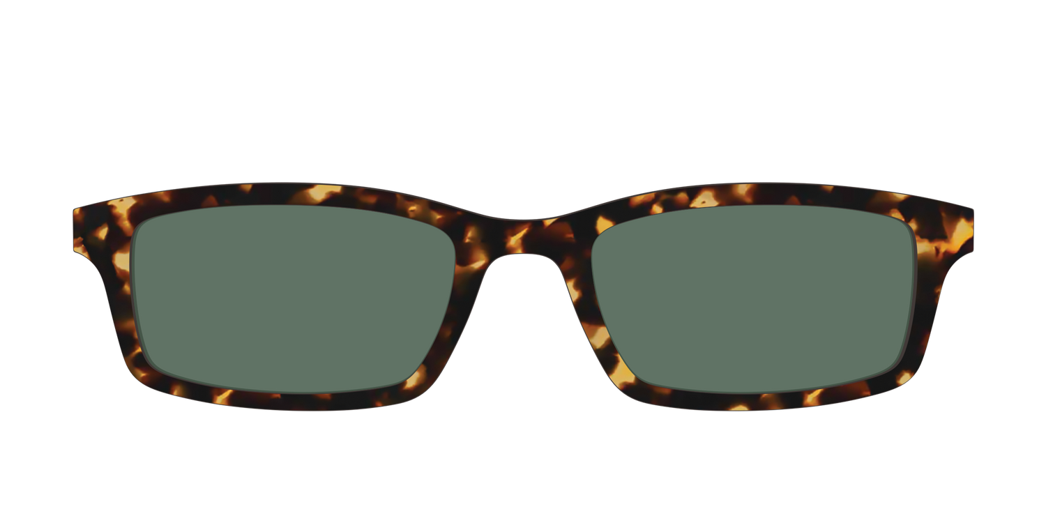 The Non-Polarized Green Tortoise Sun Top - Front Top Image - Pair Eyewear
