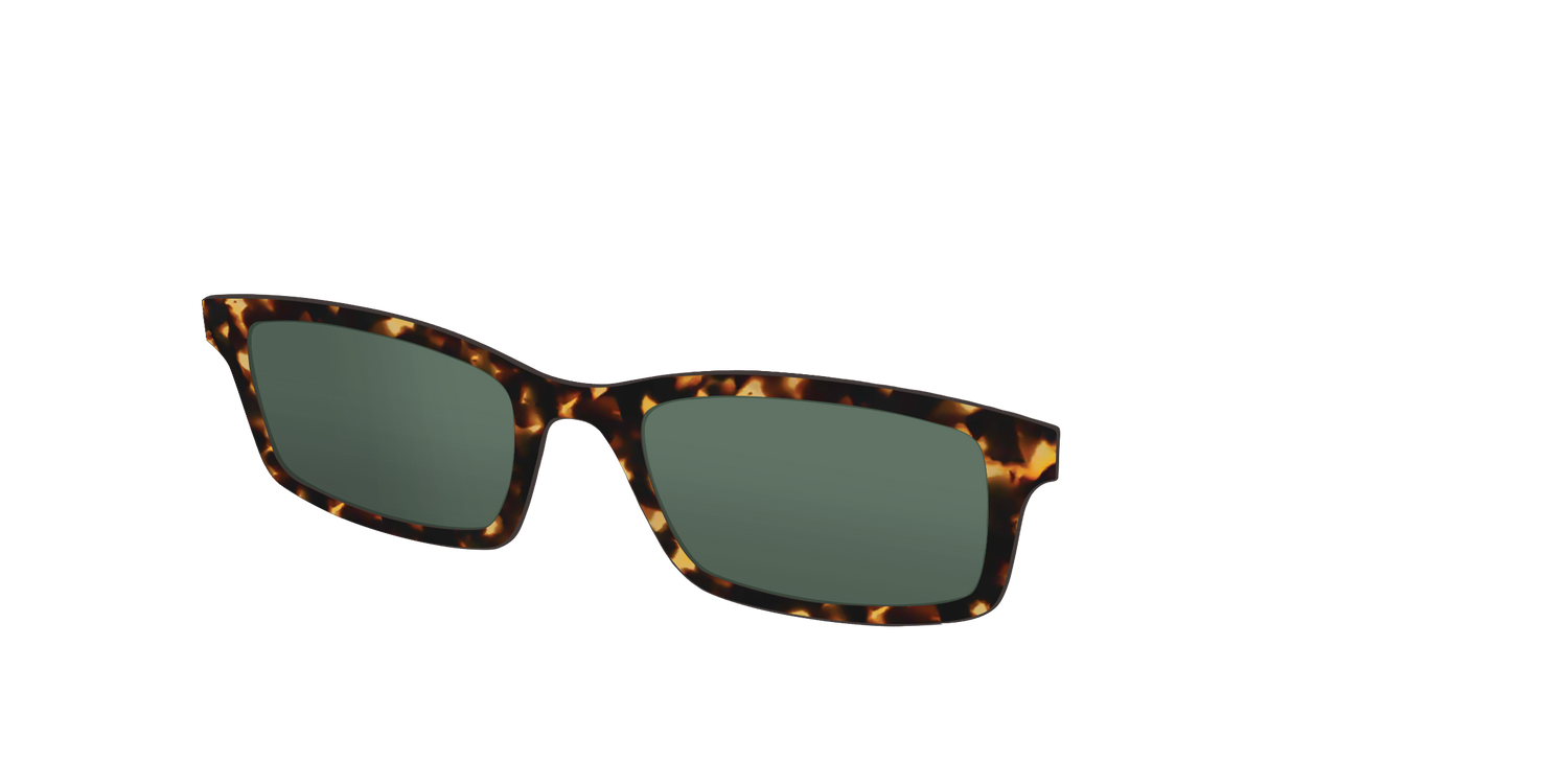 The Non-Polarized Green Tortoise Sun Top - Angle Top Image - Pair Eyewear