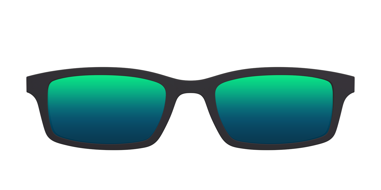 The Polarized Green Reflective Sun Top - Front Top Image - Pair Eyewear