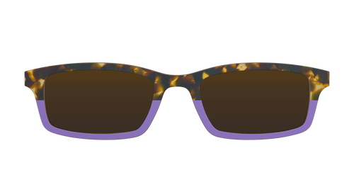 The Polarized Lavender Tortoise Split Sun Top - Pair Eyewear