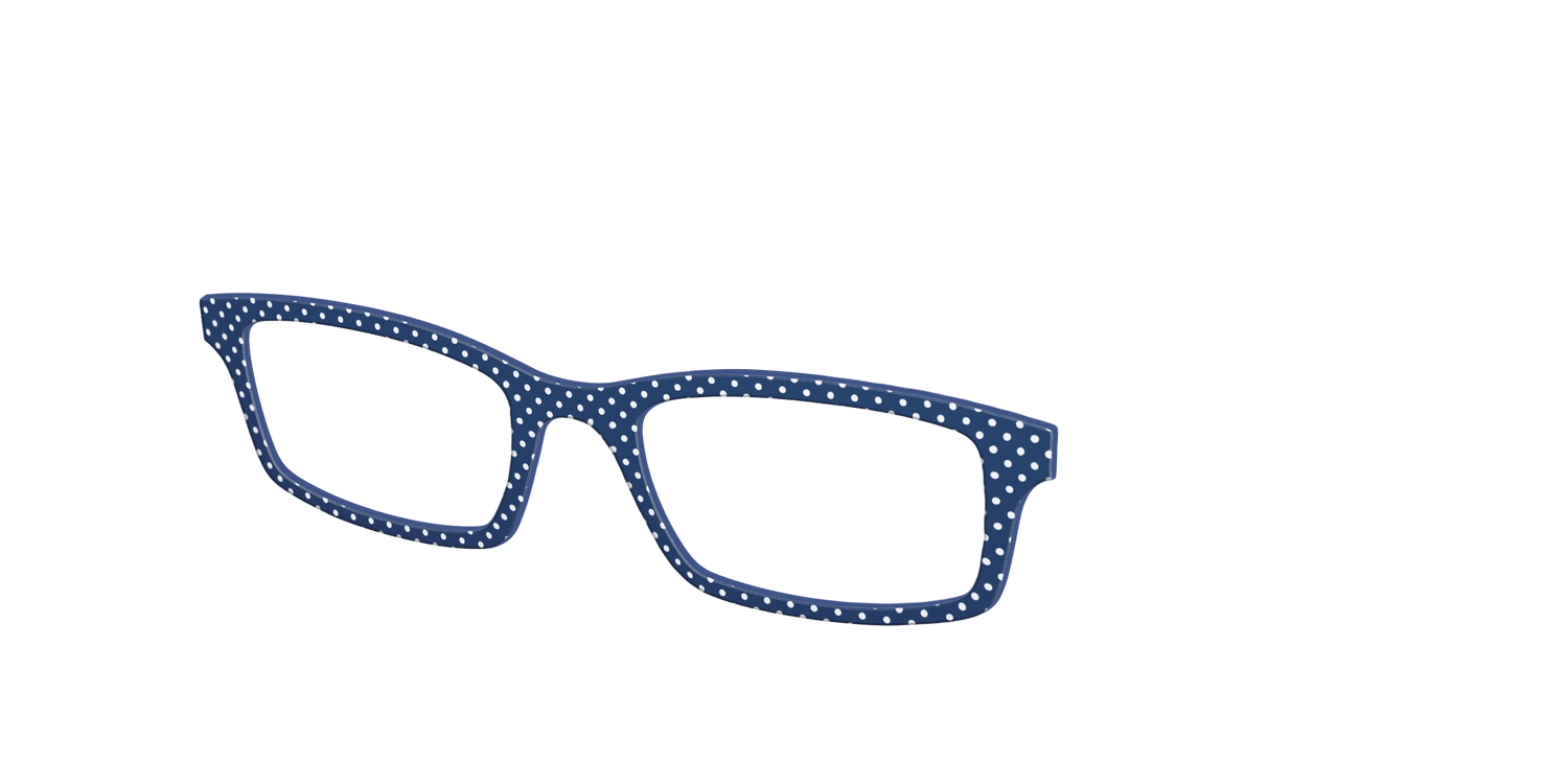 The Navy Pin Dot - Angle Top Image - Pair Eyewear