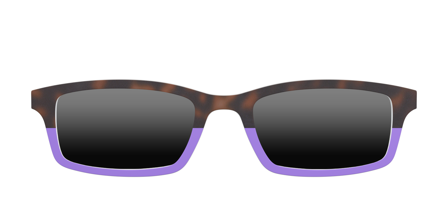 The Polarized Purple Tortoise Sun Top - Front Top Image - Pair Eyewear