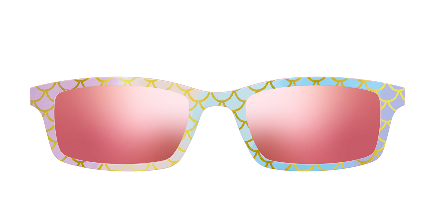 The Polarized Rainbow Mermaid Sun Top - Front Top Image - Pair Eyewear