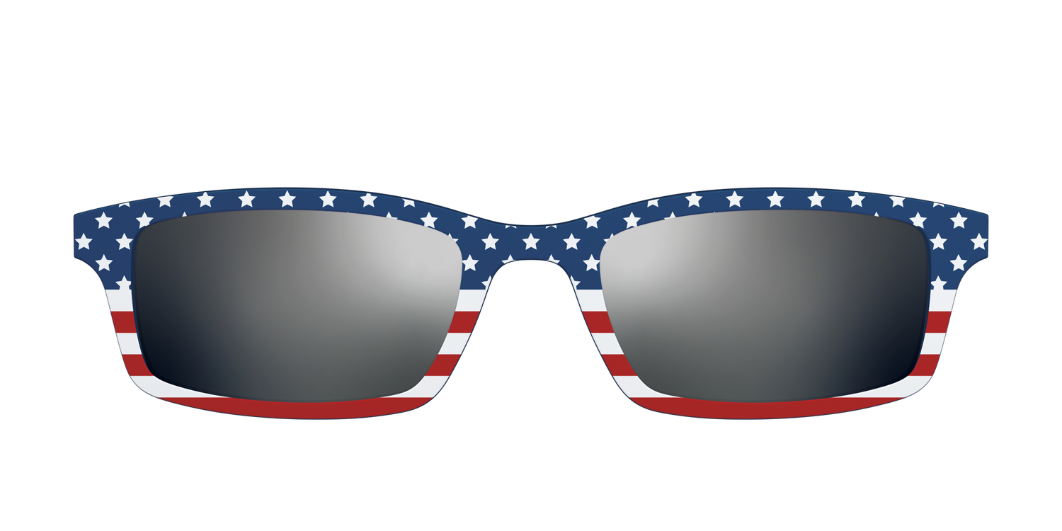 The Polarized Stars & Stripes Sun Top - Front Top Image - Pair Eyewear