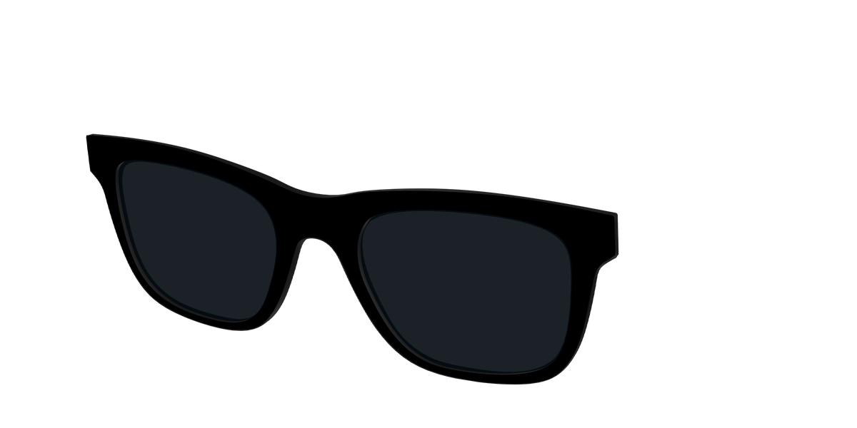 The Non-Polarized Black Sun Top - Angle Top Image - Pair Eyewear
