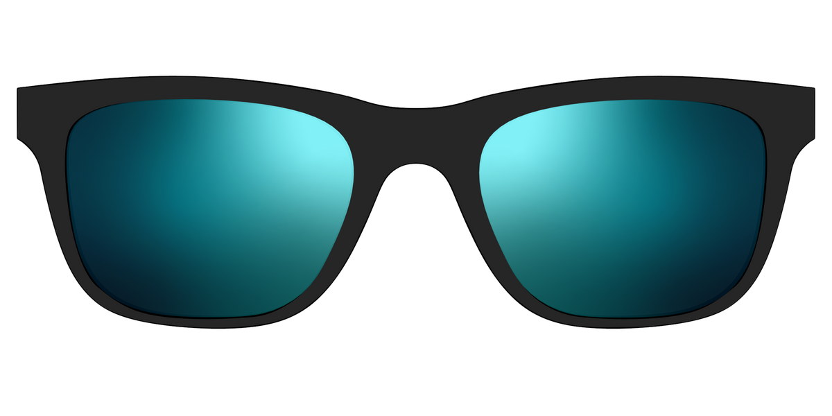 The Polarized Blue Reflective Sun Top - Front Top Image - Pair Eyewear