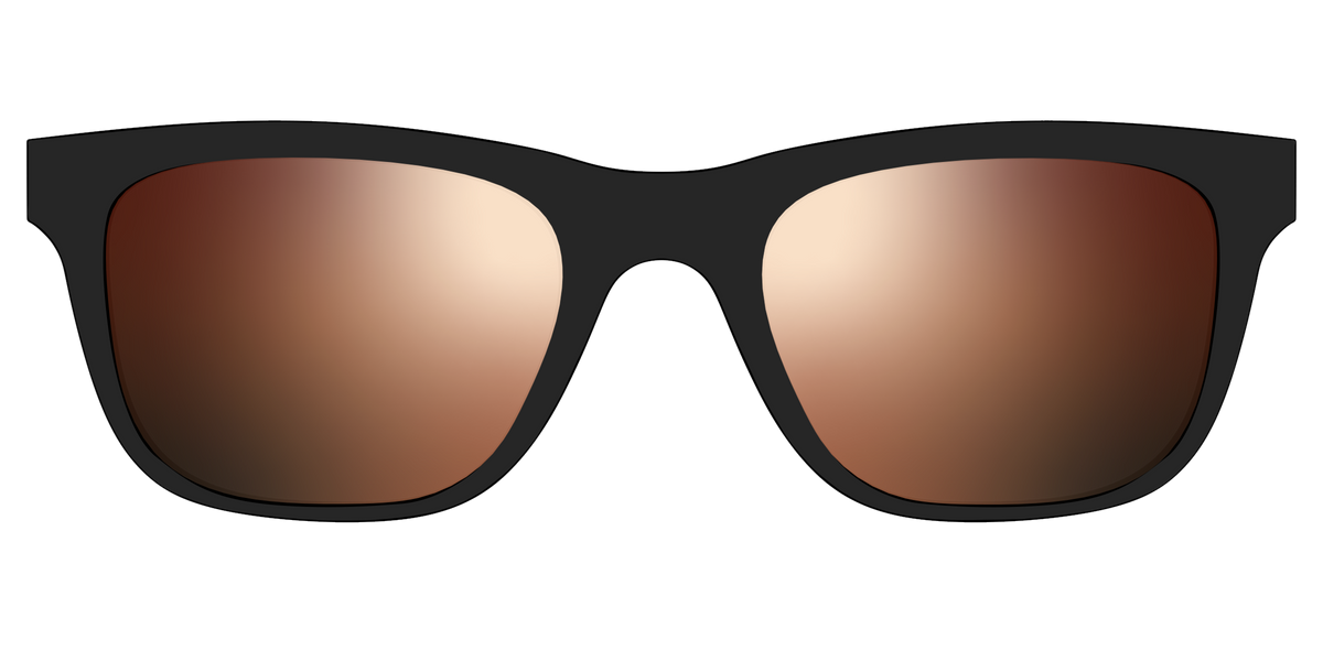 The Polarized Gold Reflective Sun Top - Front Top Image - Pair Eyewear