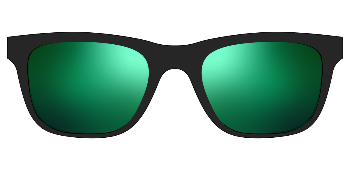 The Polarized Green Reflective Sun Top - Front Top Image - Pair Eyewear
