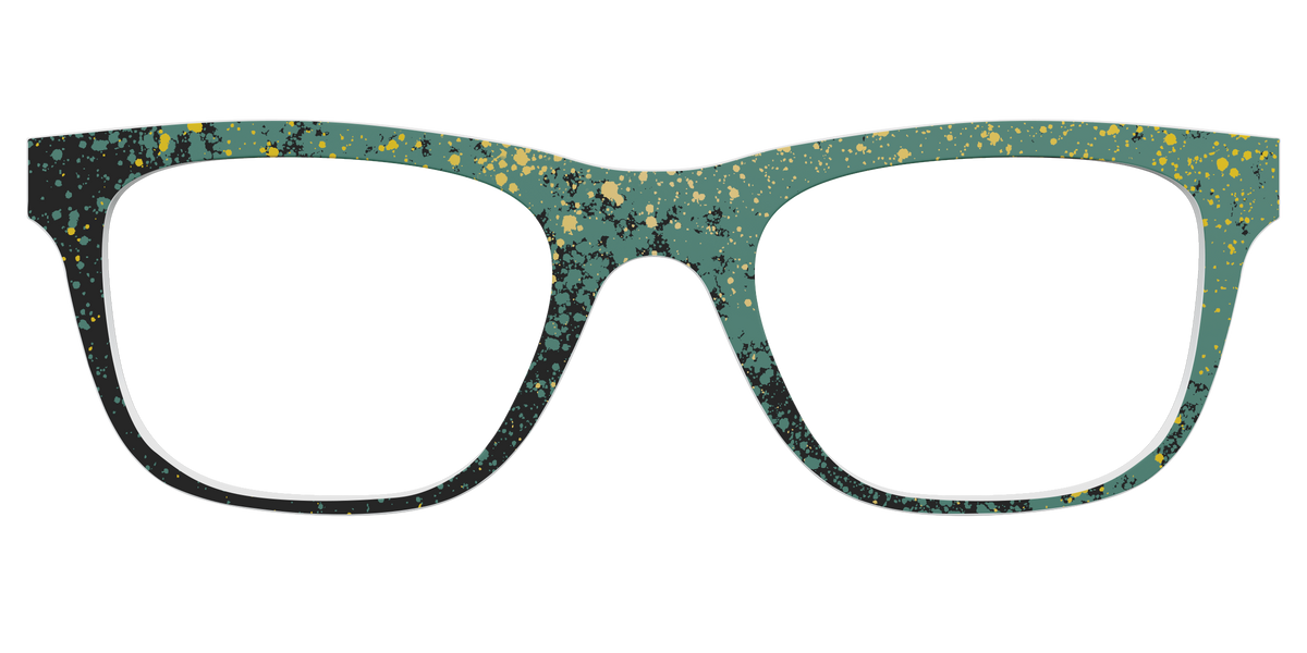 The Green Splatter - Front Top Image - Pair Eyewear