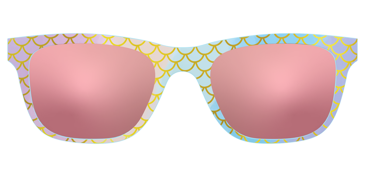 The Polarized Rainbow Mermaid Sun Top - Front Top Image - Pair Eyewear