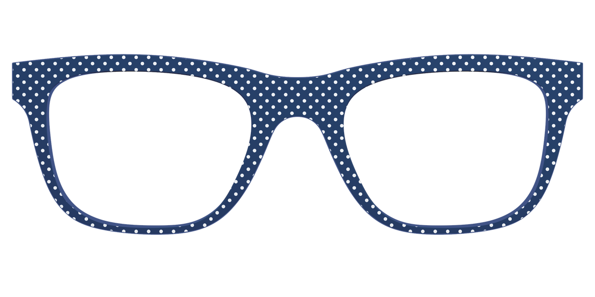 The Navy Pin Dot - Front Top Image - Pair Eyewear
