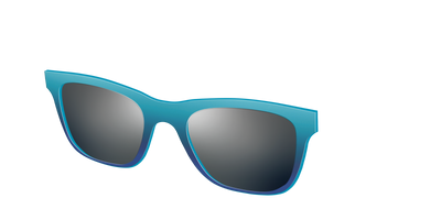 The Polarized Ocean Blue Sun Top - Angle Top Thumbnail - Pair Eyewear