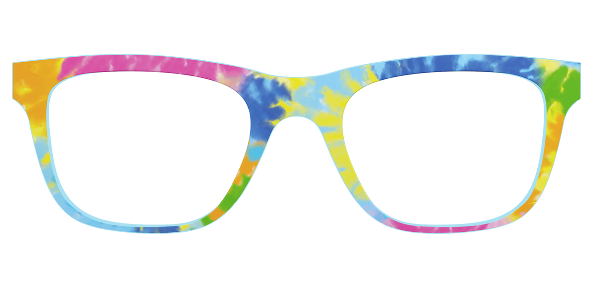 The Rainbow Tie-Dye - Front Top Image - Pair Eyewear