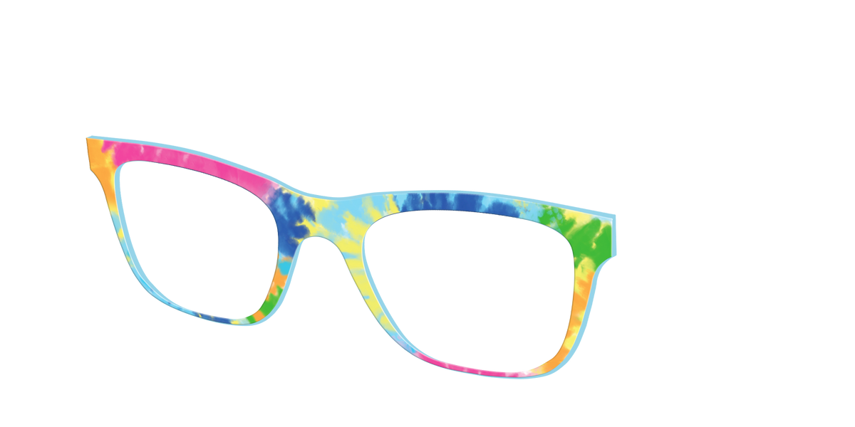 The Rainbow Tie-Dye - Angle Top Image - Pair Eyewear