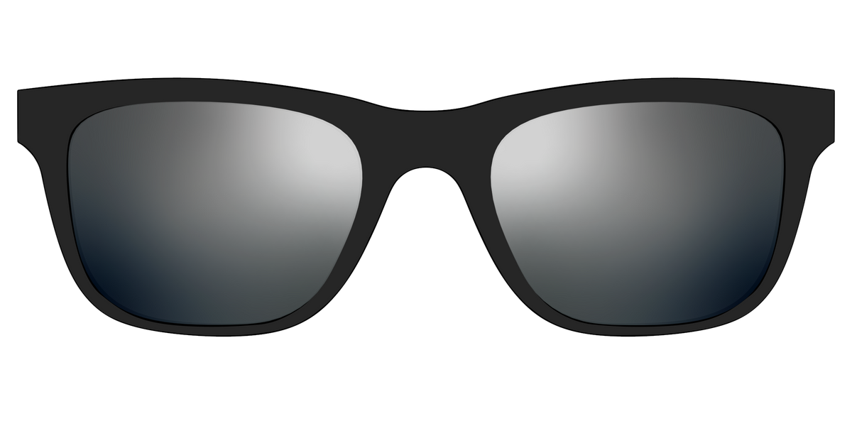 The Polarized Silver Reflective Sun Top - Front Top Image - Pair Eyewear