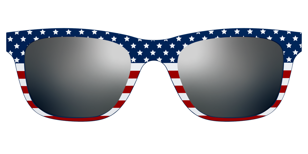 The Polarized Stars & Stripes Sun Top - Front Top Image - Pair Eyewear