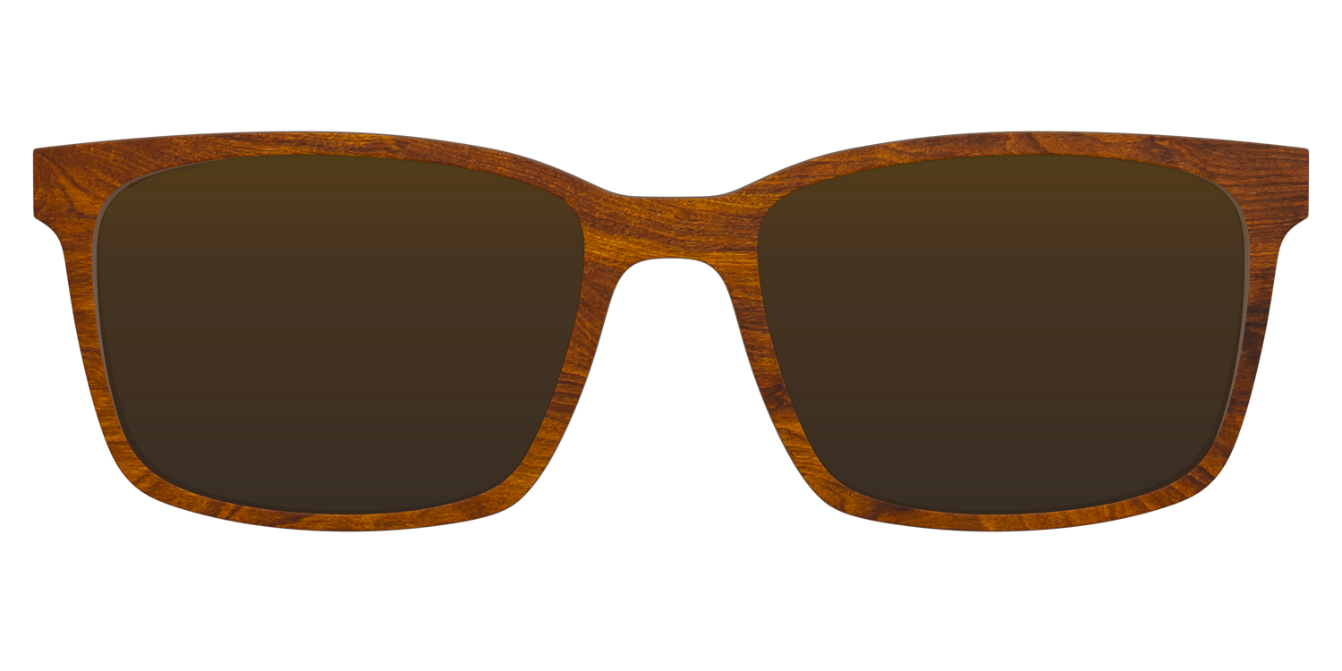 The Polarized Woodgrain Sun Top - Lifestyle Kirby Top Image - Pair Eyewear