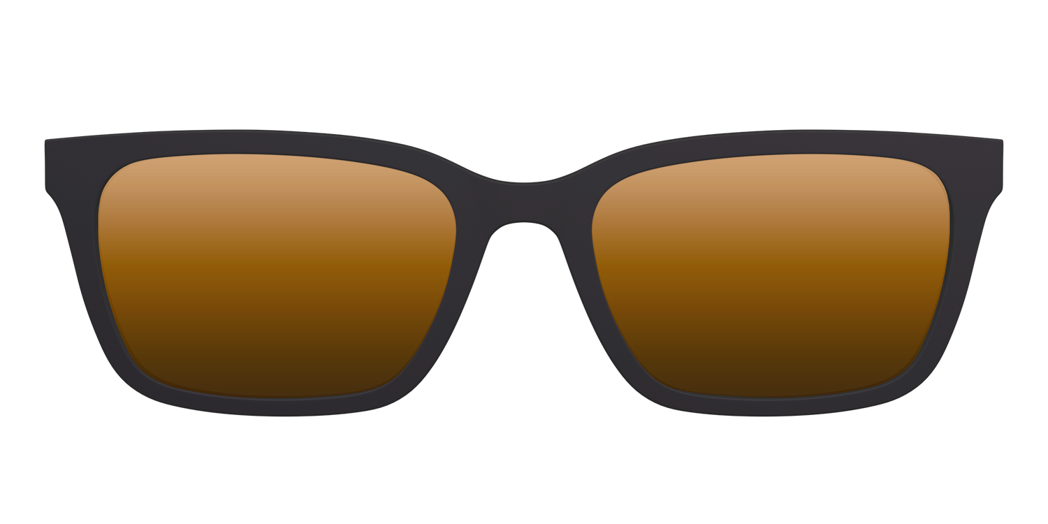 The Polarized Gold Reflective Sun Top - Front Top Image - Pair Eyewear