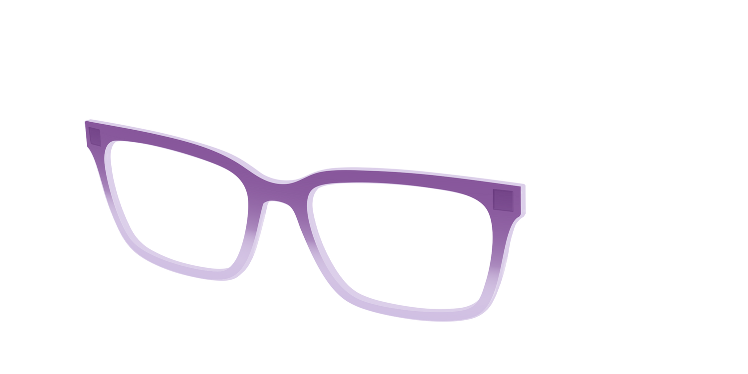 The Plum to Lilac Gradient Crystal - Angle Top Image - Pair Eyewear