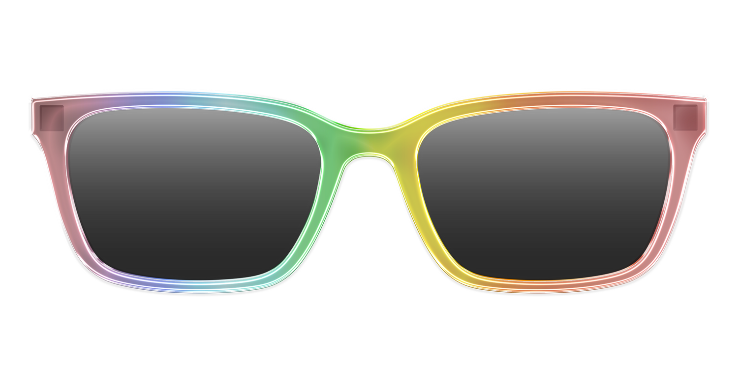 The Polarized Rainbow Gradient Sun Top - Front Top Image - Pair Eyewear