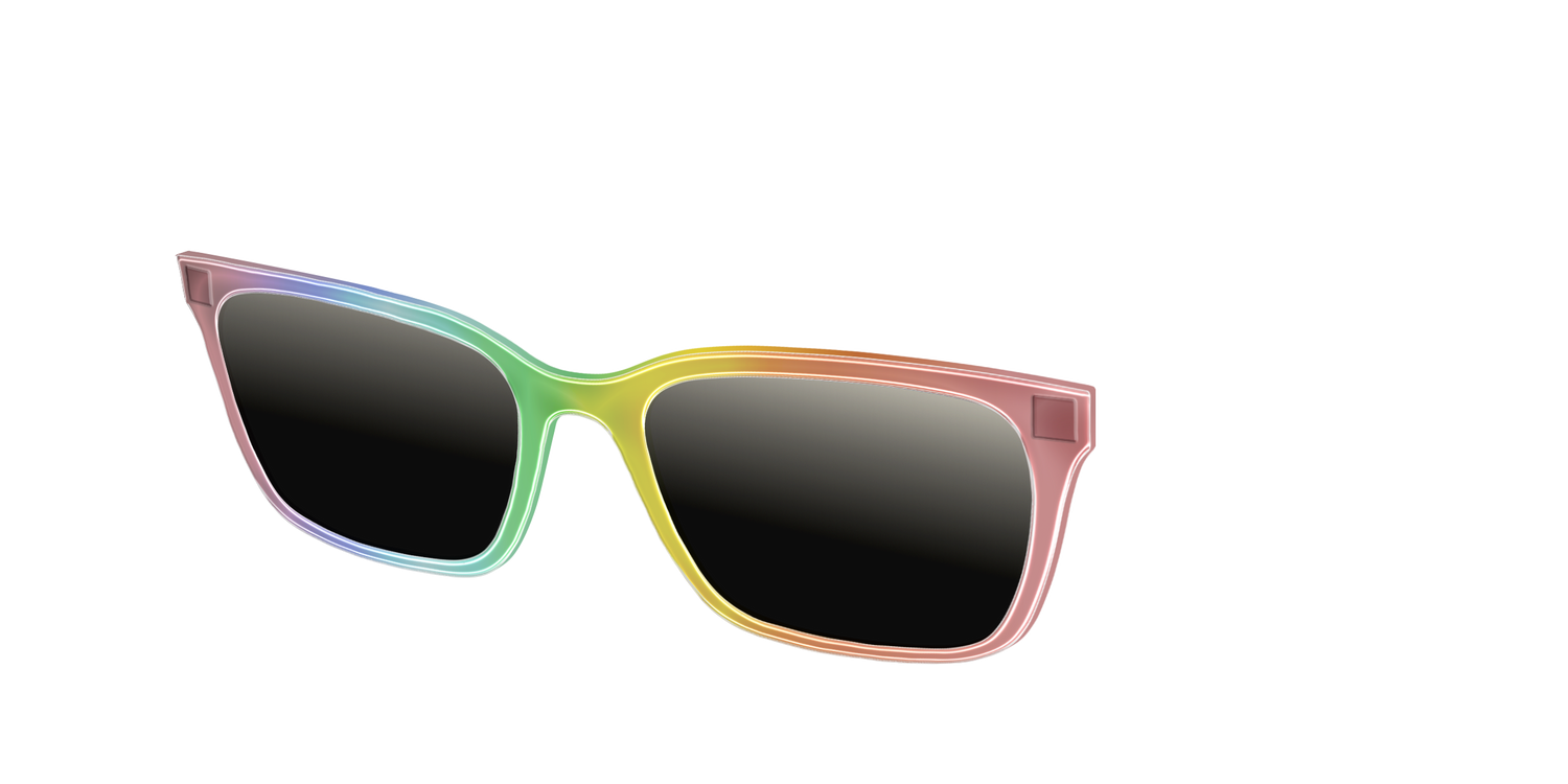 The Polarized Rainbow Gradient Sun Top - Angle Top Image - Pair Eyewear