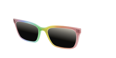 The Polarized Rainbow Gradient Sun Top - Angle Top Thumbnail - Pair Eyewear