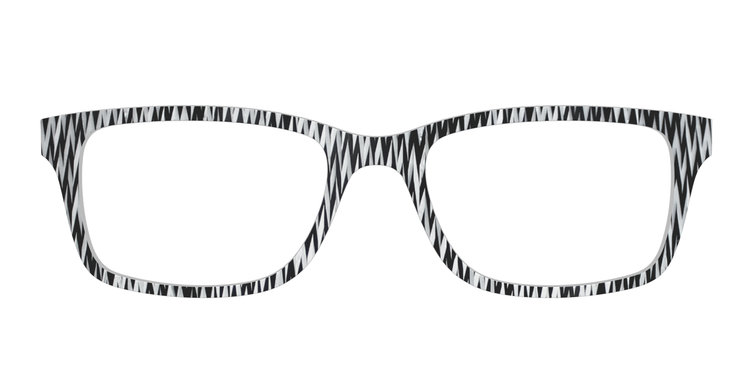 The B&W Chevron - Front Top Image - Pair Eyewear