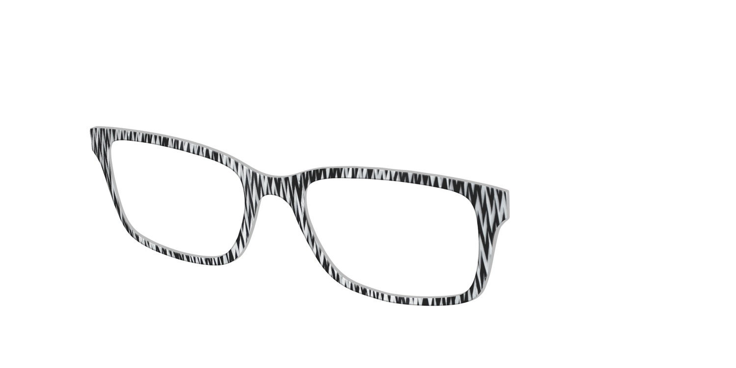 The B&W Chevron - Angle Top Image - Pair Eyewear