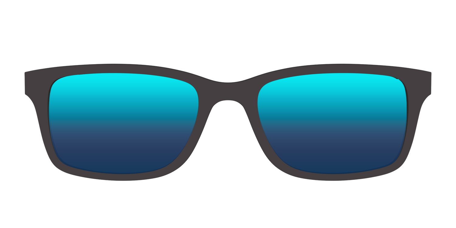 The Polarized Blue Reflective Sun Top - Front Top Image - Pair Eyewear