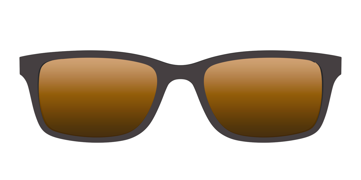 The Polarized Gold Reflective Sun Top - Front Top Image - Pair Eyewear