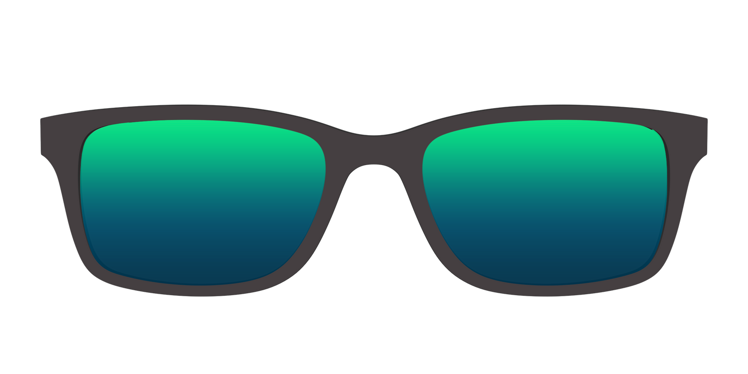 The Polarized Green Reflective Sun Top - Front Top Image - Pair Eyewear
