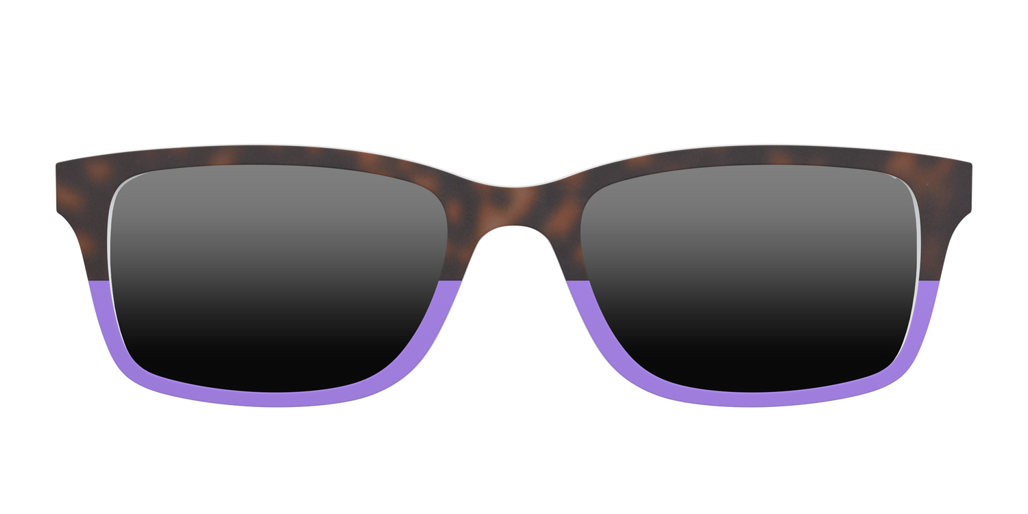 The Polarized Purple Tortoise Sun Top - Front Top Image - Pair Eyewear
