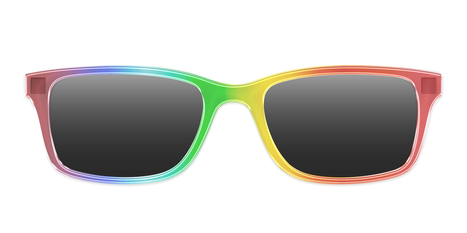 The Polarized Rainbow Gradient Sun Top - Front Top Image - Pair Eyewear