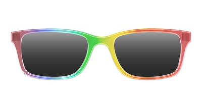 The Polarized Rainbow Gradient Sun Top - Front Top Thumbnail - Pair Eyewear