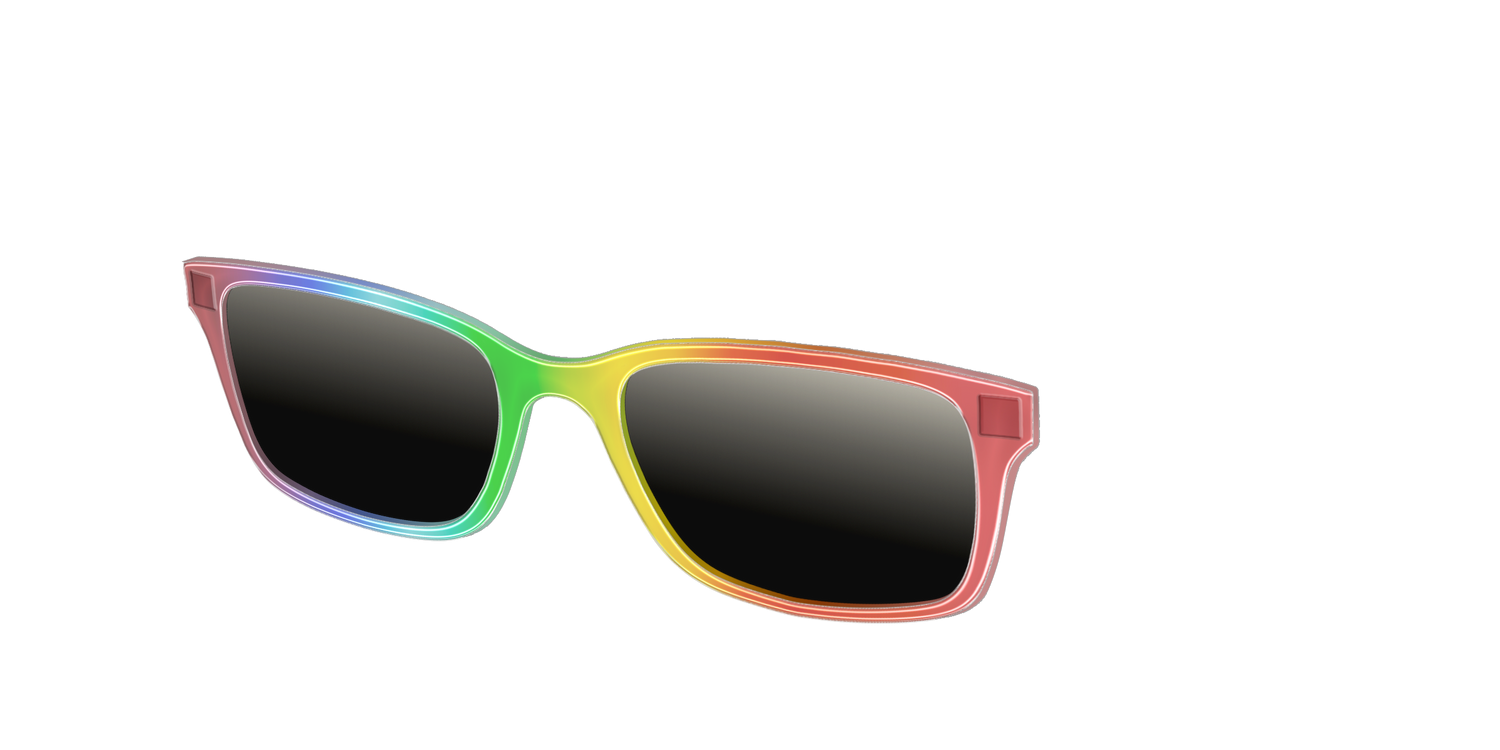 The Polarized Rainbow Gradient Sun Top - Angle Top Image - Pair Eyewear