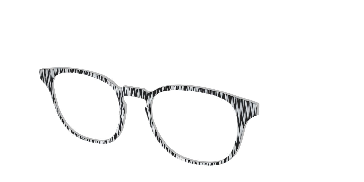 The B&W Chevron - Angle Top Image - Pair Eyewear