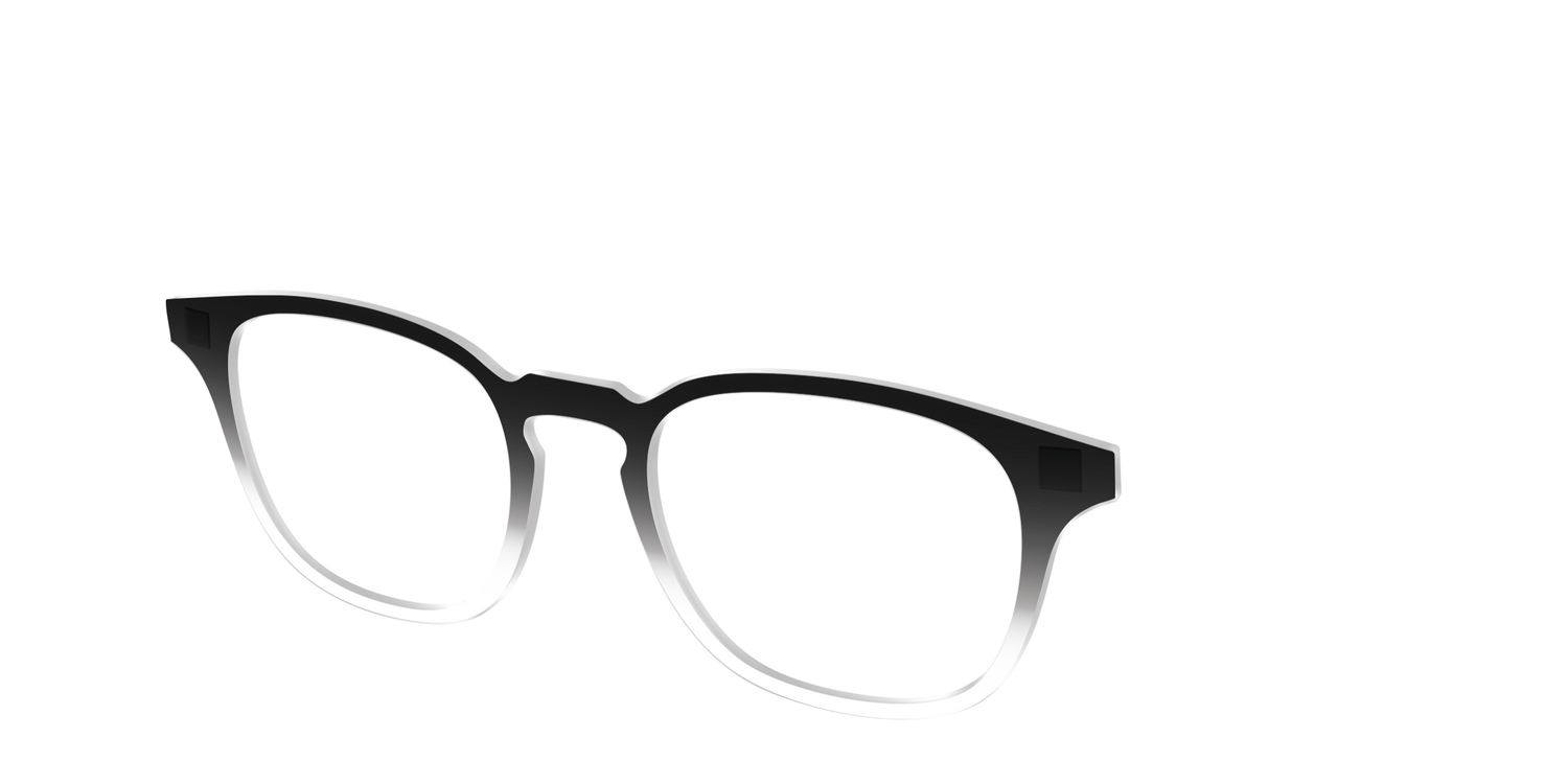 The Black Gradient Crystal - Angle Top Image - Pair Eyewear