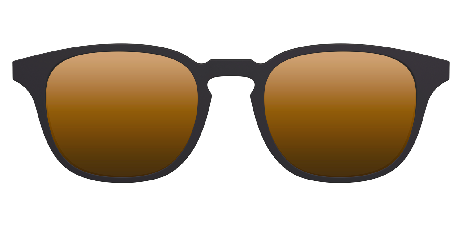 The Polarized Gold Reflective Sun Top - Front Top Image - Pair Eyewear