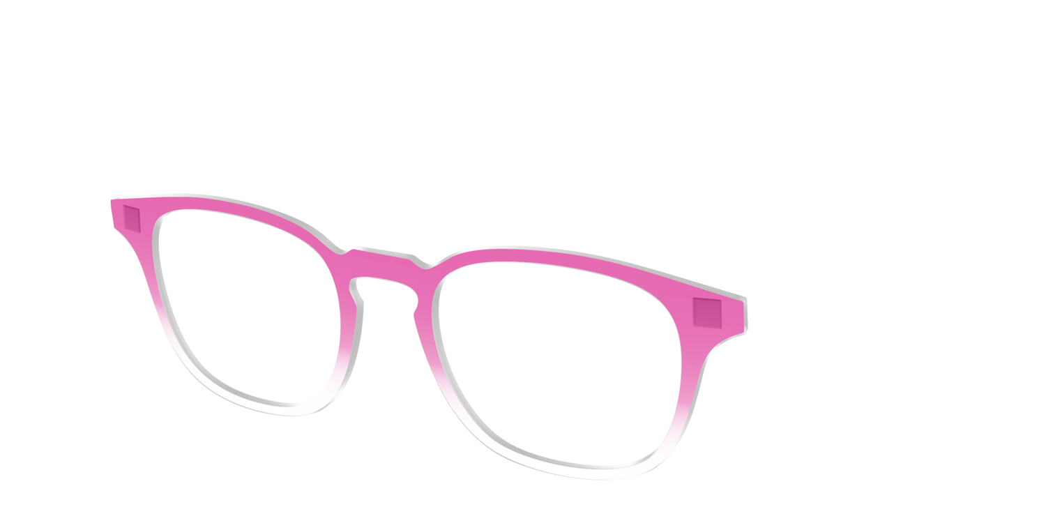 The Magenta Gradient Crystal - Angle Top Image - Pair Eyewear