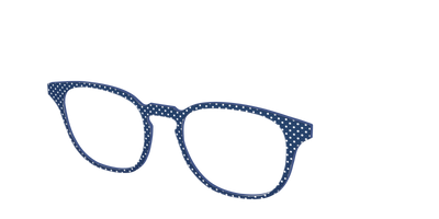 The Navy Pin Dot - Angle Top Thumbnail - Pair Eyewear