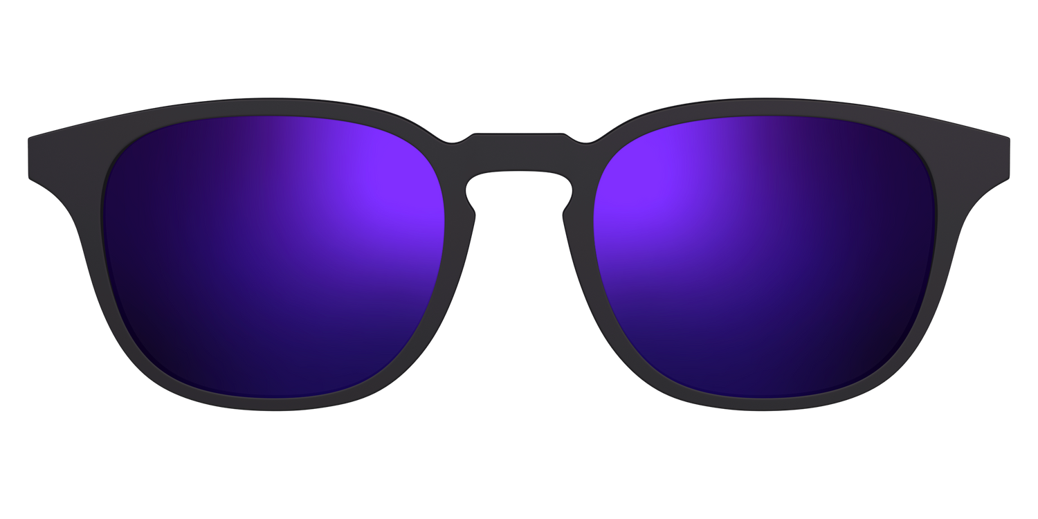 The Polarized Purple Reflective Sun Top - Front Top Image - Pair Eyewear