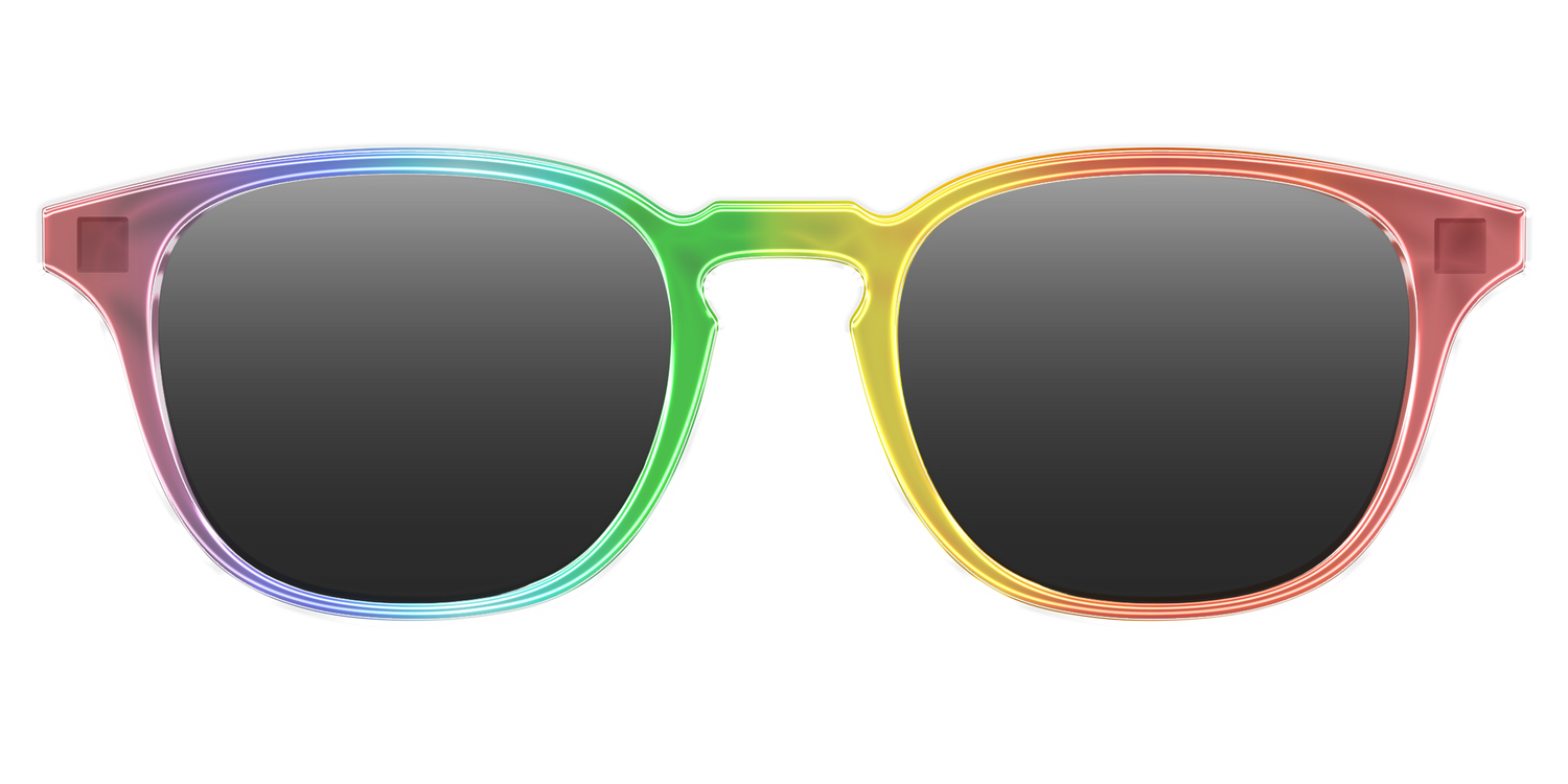 The Polarized Rainbow Gradient Sun Top - Front Top Image - Pair Eyewear