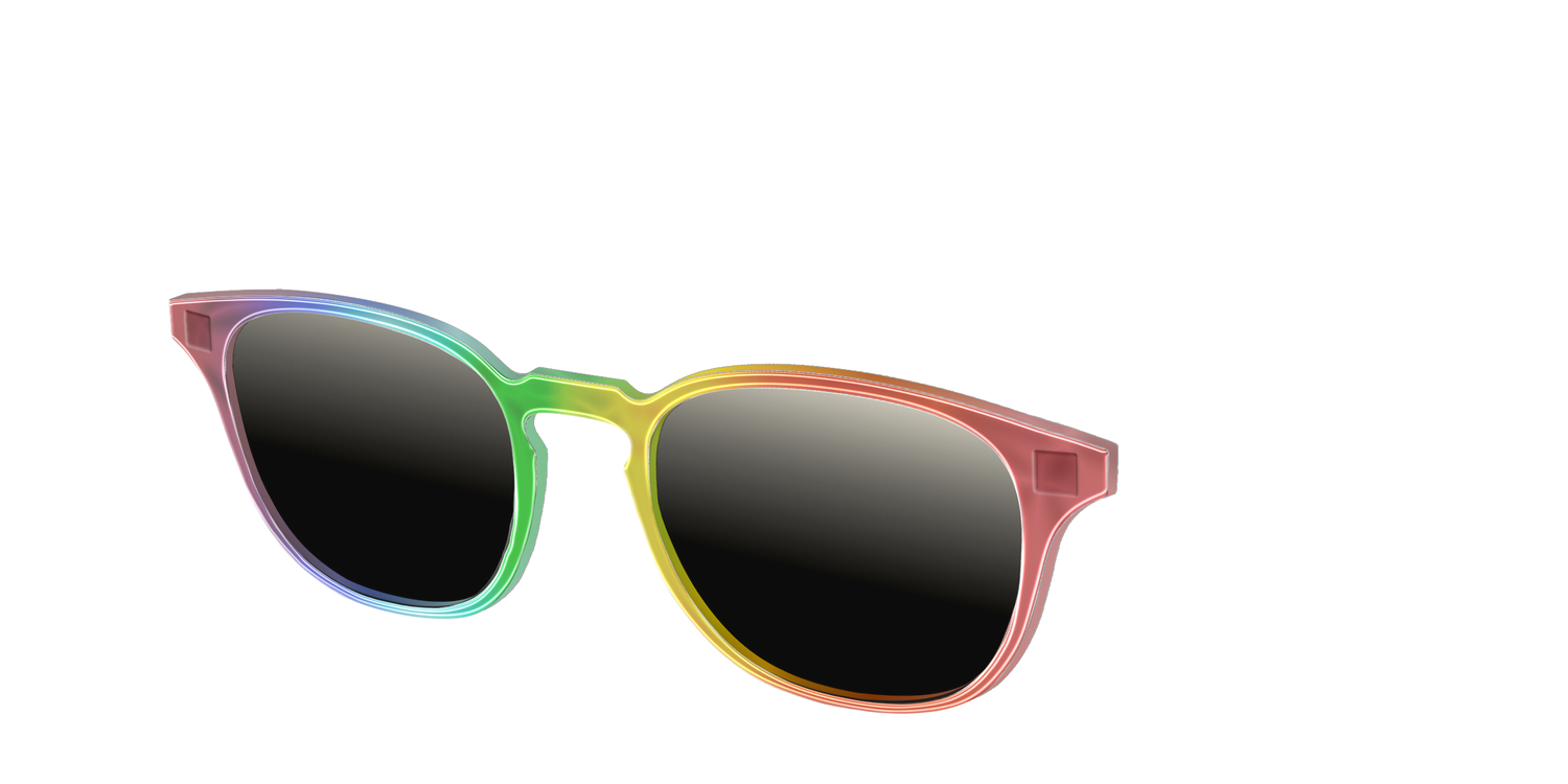 The Polarized Rainbow Gradient Sun Top - Angle Top Image - Pair Eyewear