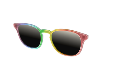 The Polarized Rainbow Gradient Sun Top - Angle Top Thumbnail - Pair Eyewear