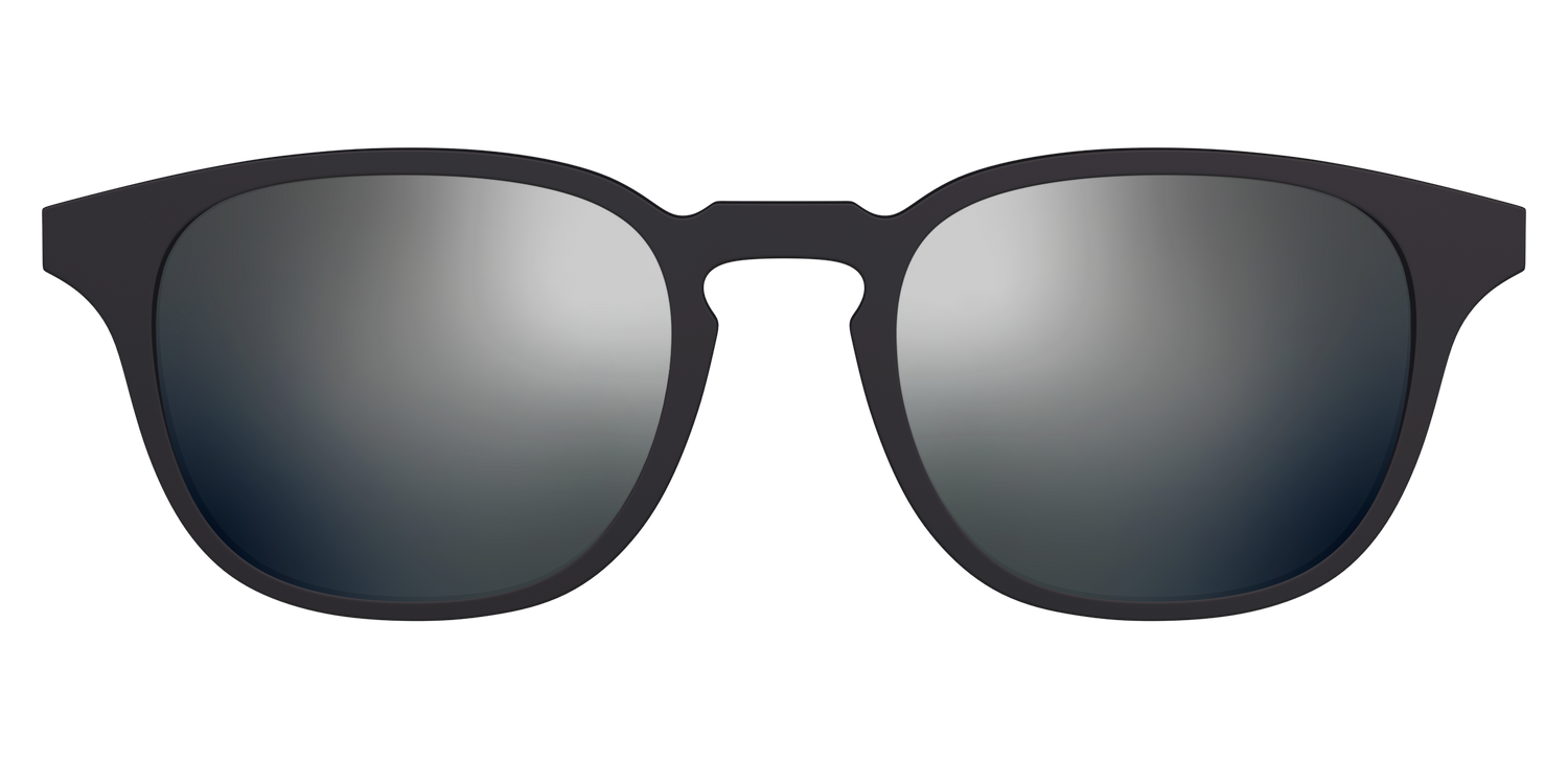 The Polarized Silver Reflective Sun Top - Front Top Image - Pair Eyewear