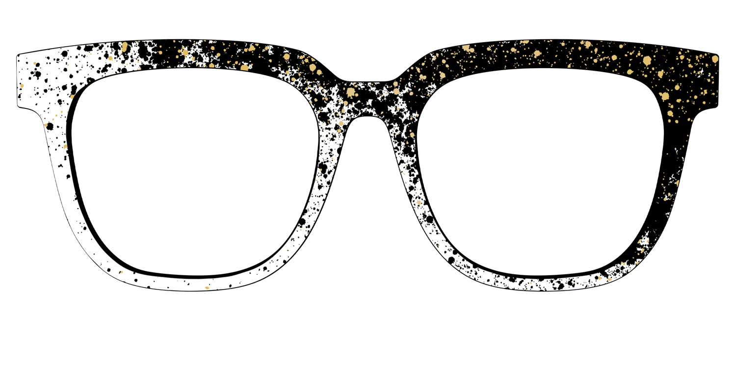 The Black & White Splatter - Front Top Image - Pair Eyewear